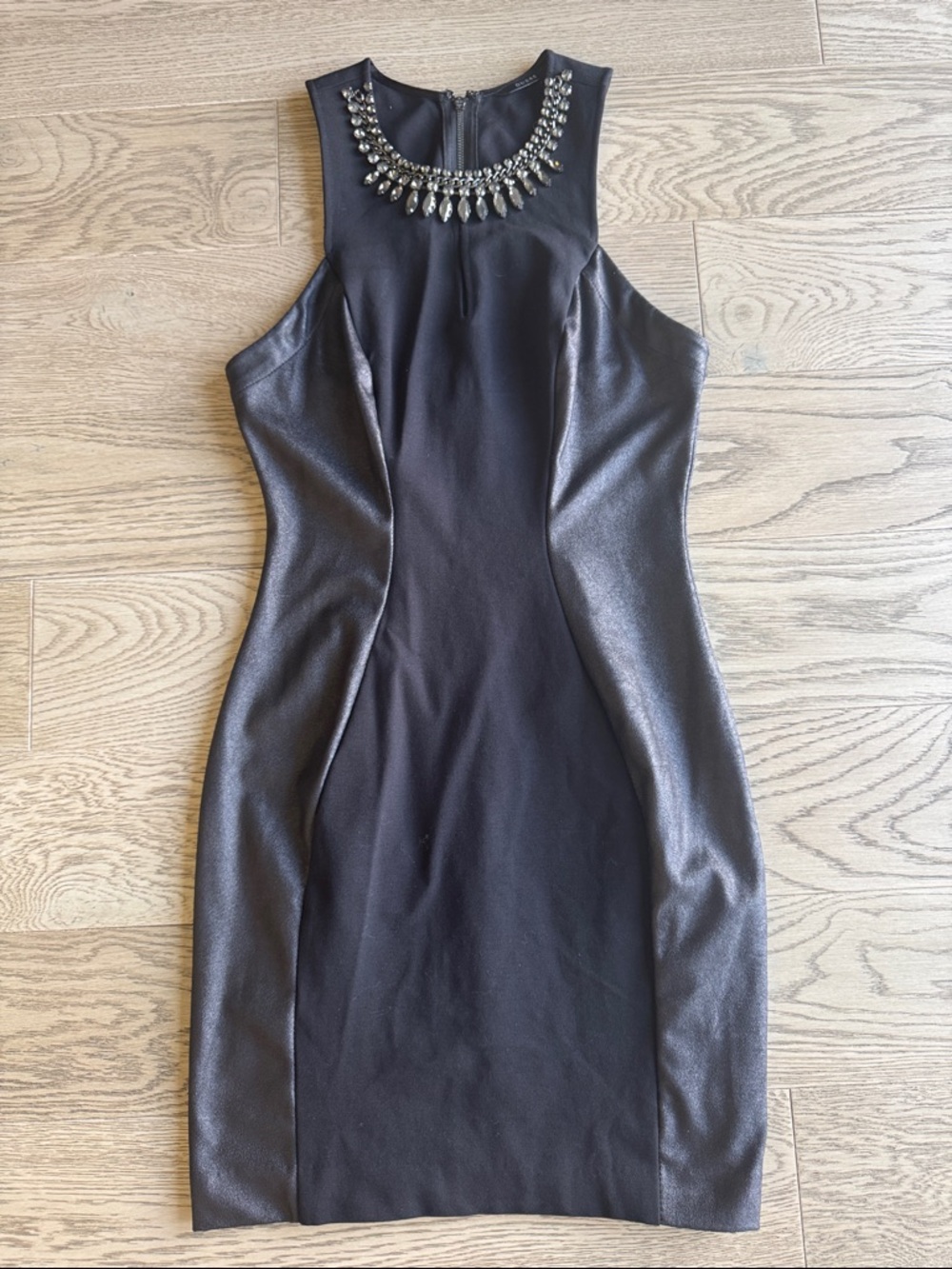 GUESS Black 2-tone Bodycon Dress with Jewels US 4